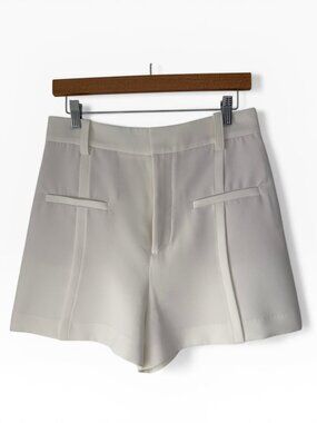 Zara High Waist White Elegant Shorts